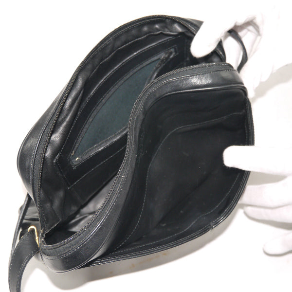 Lanvin 総革デザインポケットショルダー（黒）