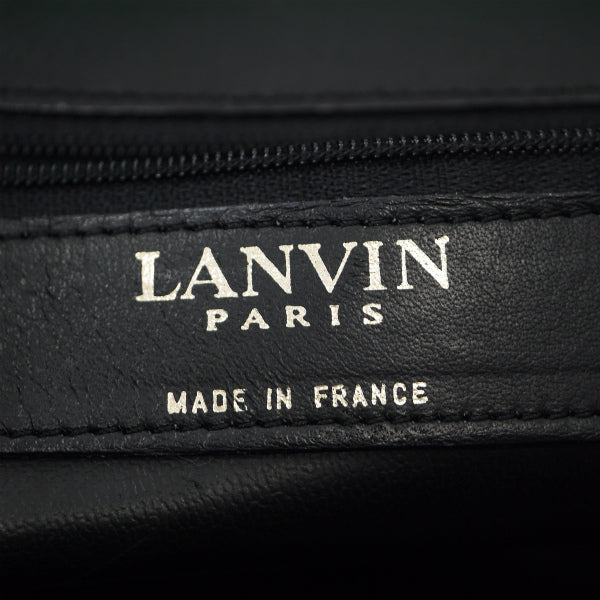 Lanvin 総革デザインポケットショルダー（黒）