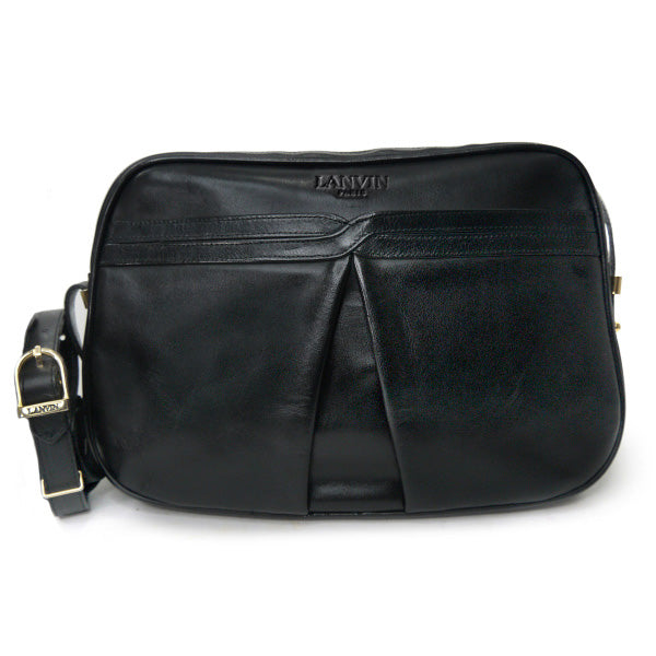 Lanvin 総革デザインポケットショルダー（黒）