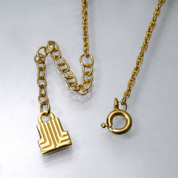 LANVIN　ロゴラウンド マルチカラーネックレス（ゴールド）