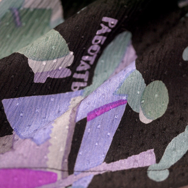 LANVIN シルク100%総柄ツーピース（紫系）