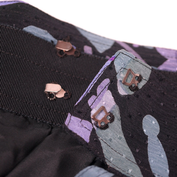 LANVIN シルク100%総柄ツーピース（紫系）