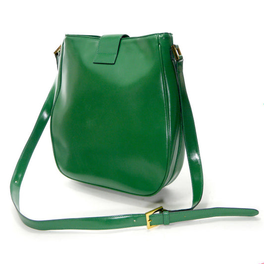 Lanvin　＜訳あり＞希少ロゴ大型レザーショルダー（緑）