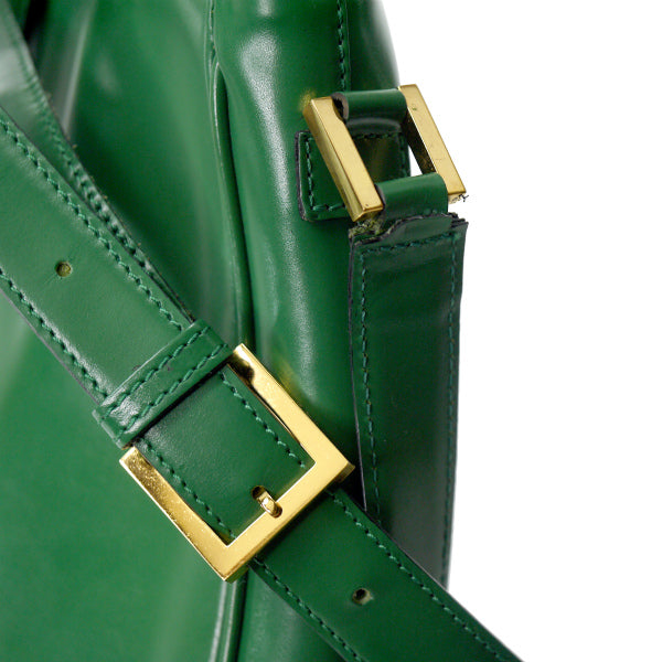 Lanvin　＜訳あり＞希少ロゴ大型レザーショルダー（緑）