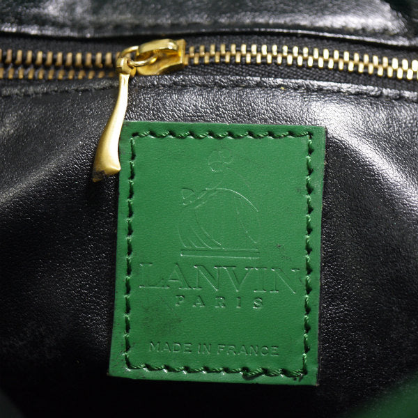 Lanvin　＜訳あり＞希少ロゴ大型レザーショルダー（緑）