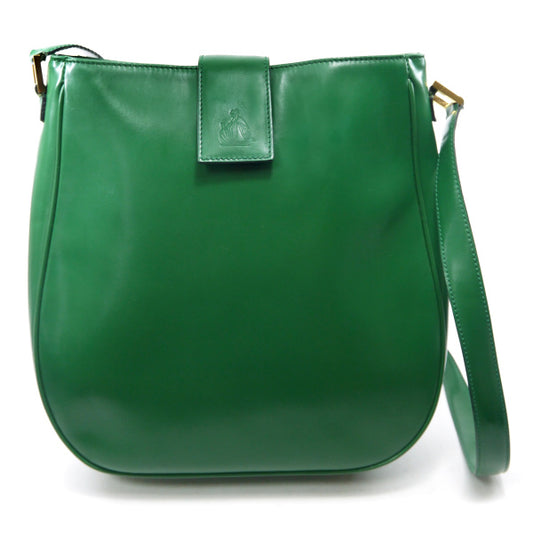 Lanvin　＜訳あり＞希少ロゴ大型レザーショルダー（緑）