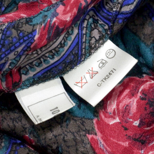 LANVIN　薔薇＆ペイズリー柄vintageシルクワンピース