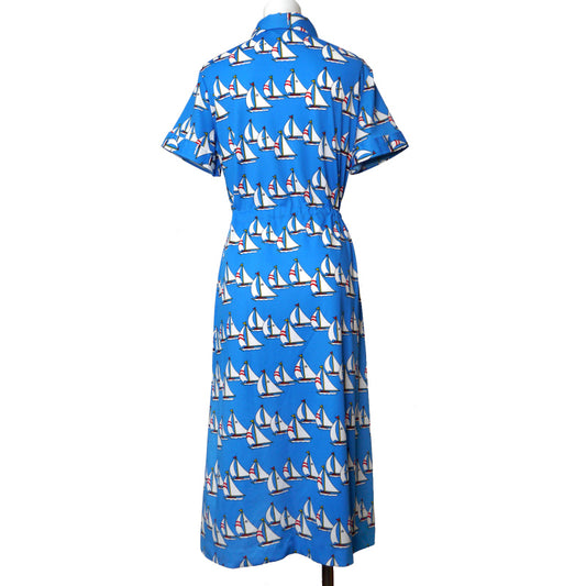LANVIN　ヨット柄vintage半袖ワンピース（水色）