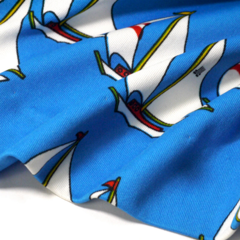 LANVIN　ヨット柄vintage半袖ワンピース（水色）