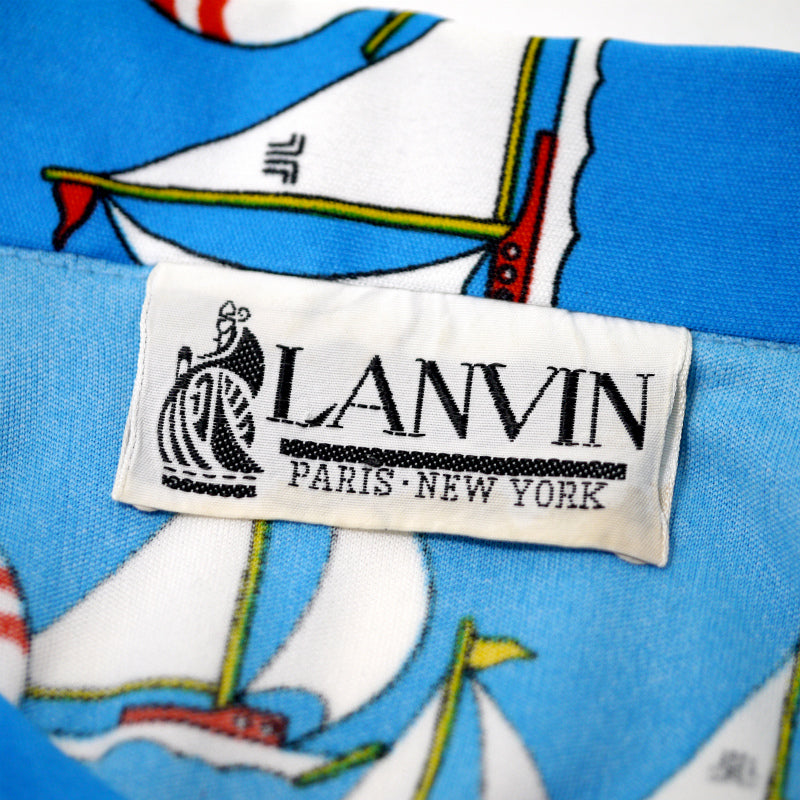 LANVIN　ヨット柄vintage半袖ワンピース（水色）