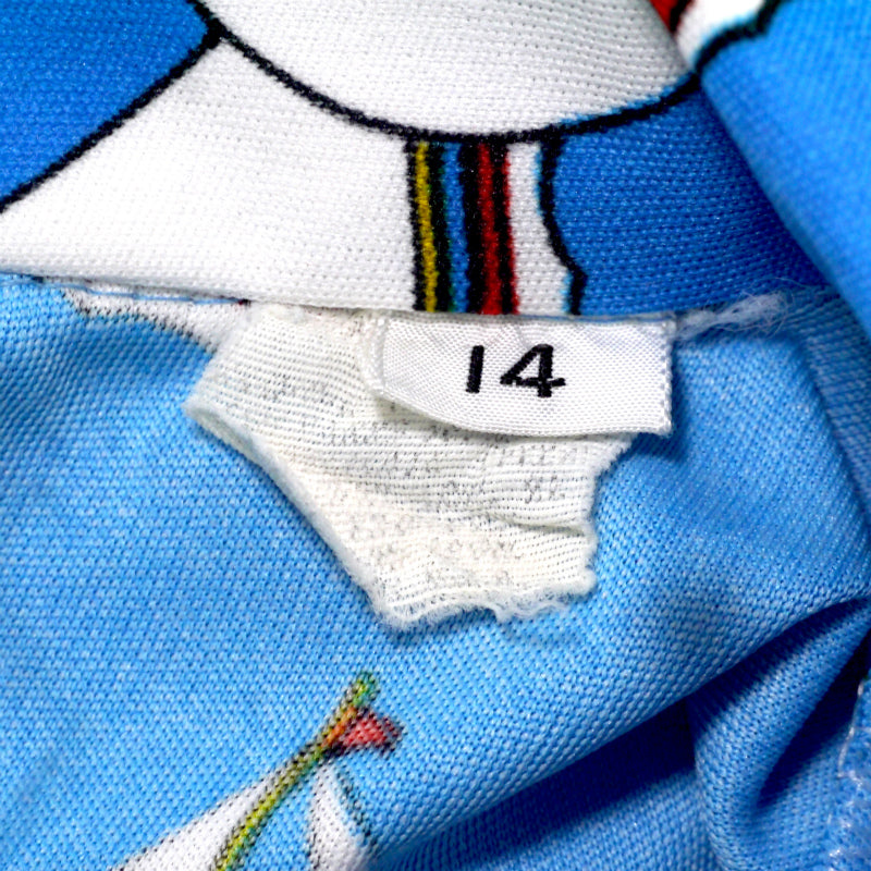 LANVIN　ヨット柄vintage半袖ワンピース（水色）