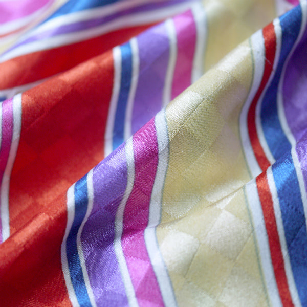 LANVIN 幾何学模様 マルチカラー半袖ブラウス