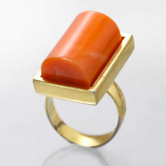LANVIN　オレンジストーン リング（ゴールド）
