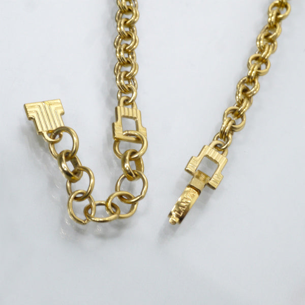 LANVIN　レッドストーン ネックレス（ゴールド）