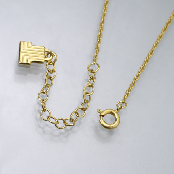 LANVIN　LLロゴ×ブルーストーン ネックレス（ゴールド）