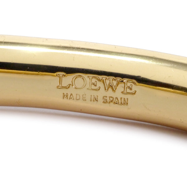 LOEWE ゴールド×レザー バングル (赤)