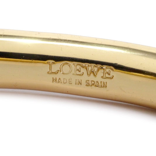 LOEWE ゴールド×レザー バングル (赤)