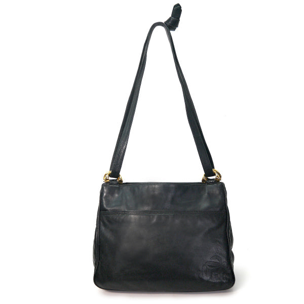 LOEWE　アナグラムロゴ 総革トート&ショルダーバッグ（黒）