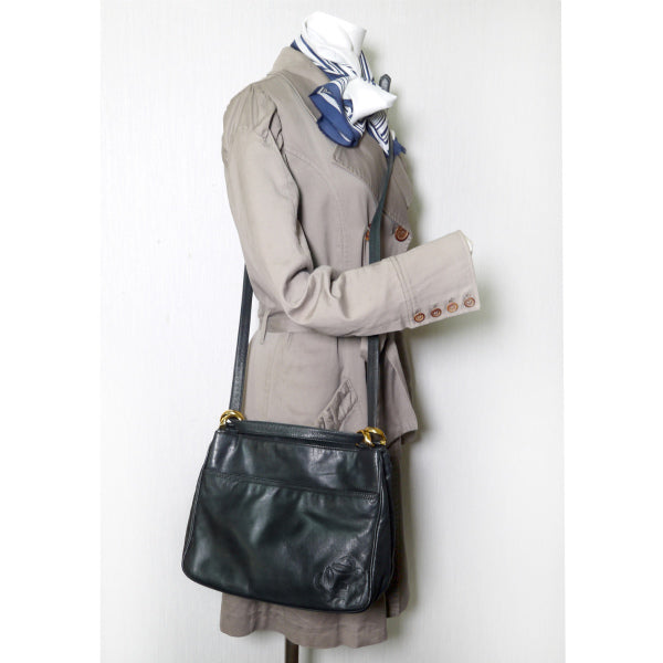 LOEWE　アナグラムロゴ 総革トート&ショルダーバッグ（黒）