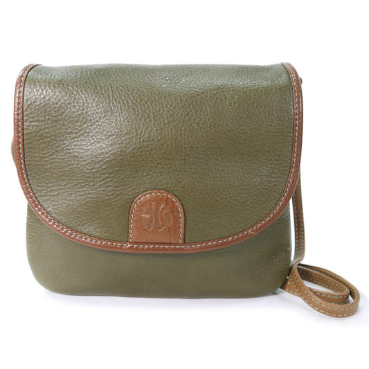 ENRIQUE LOEWE KNAPPE 総革2層式ポシェット（オリーブ）