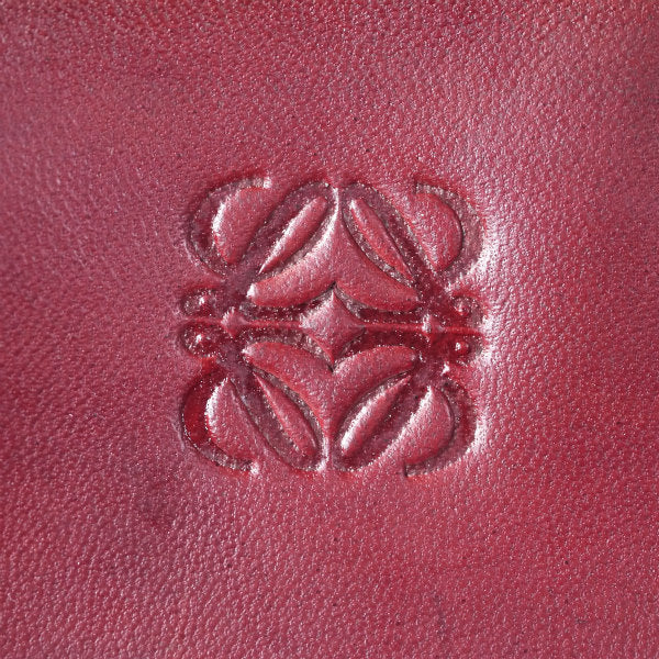 LOEWE　アナグラムロゴ 総革ミニボストン（ボルドー）