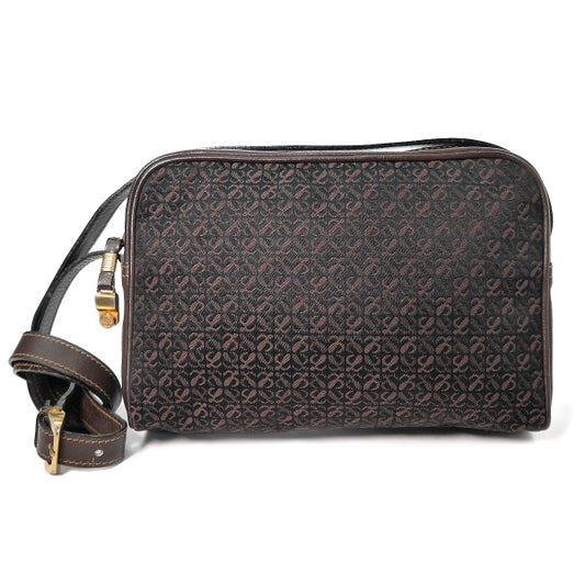 LOEWE ロゴグラム斜めがけショルダー（茶）