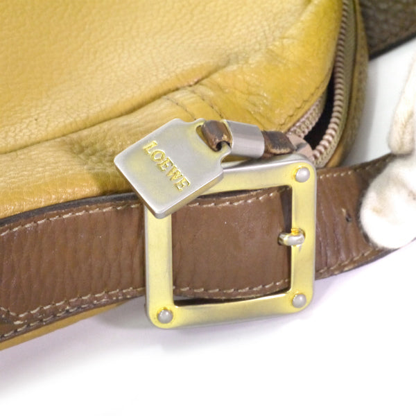 LOEWE　ビッグアナグラム 斜めがけショルダー（黄）