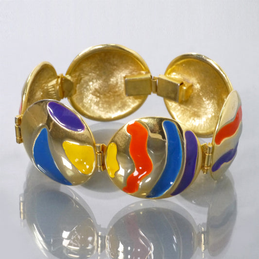 LOEWE ゴールド×マルチカラー ブレスレット