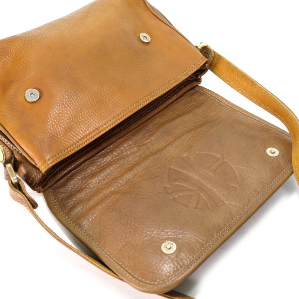 ENRIQUE LOEWE KNAPPE　オーストリッチ総革ショルダー（茶）