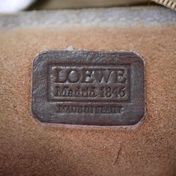 LOEWE　アナグラムロゴ 斜めがけミニポシェット（茶）