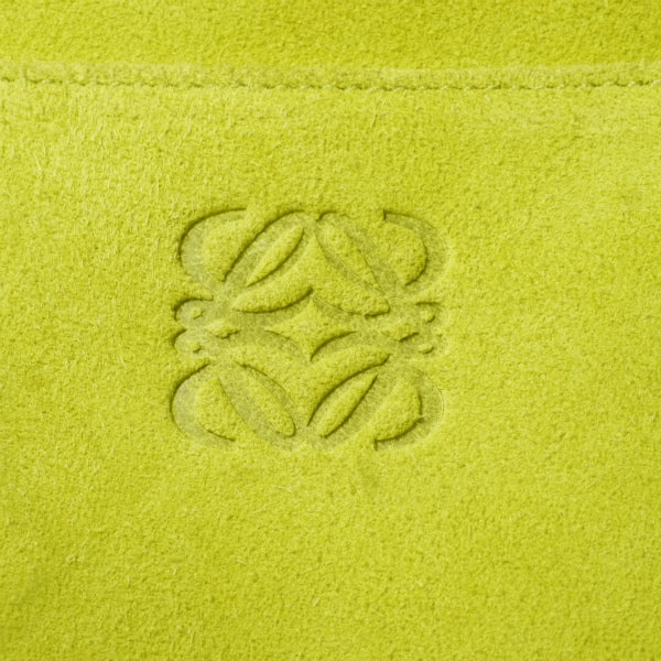 LOEWE　異素材MIXロゴバイカラーショルダー（黄×紺）