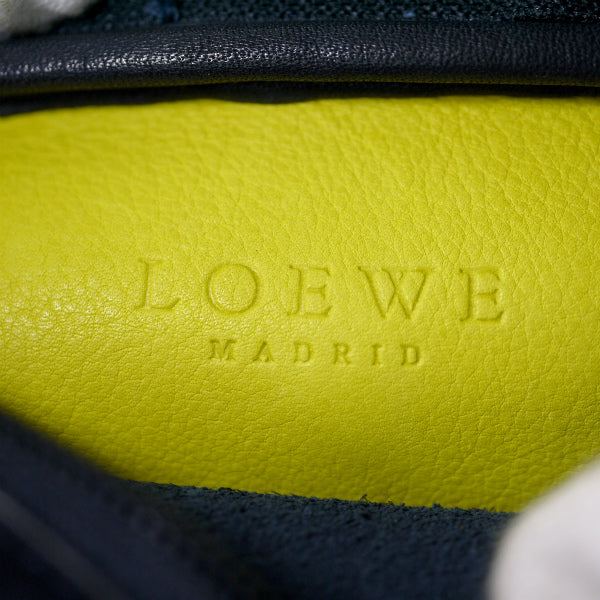 LOEWE　異素材MIXロゴバイカラーショルダー（黄×紺）