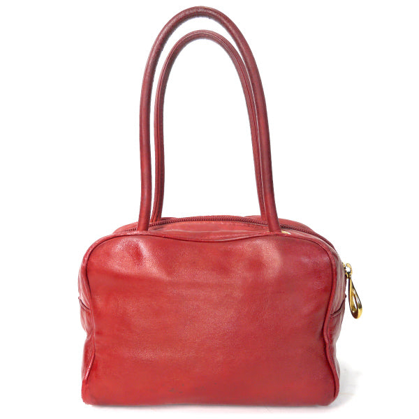LOEWE　アナグラムロゴ 総革ミニボストン（赤）