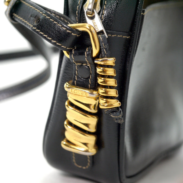 LOEWE　ベラスケス コンビレザーショルダー（茶×黒）