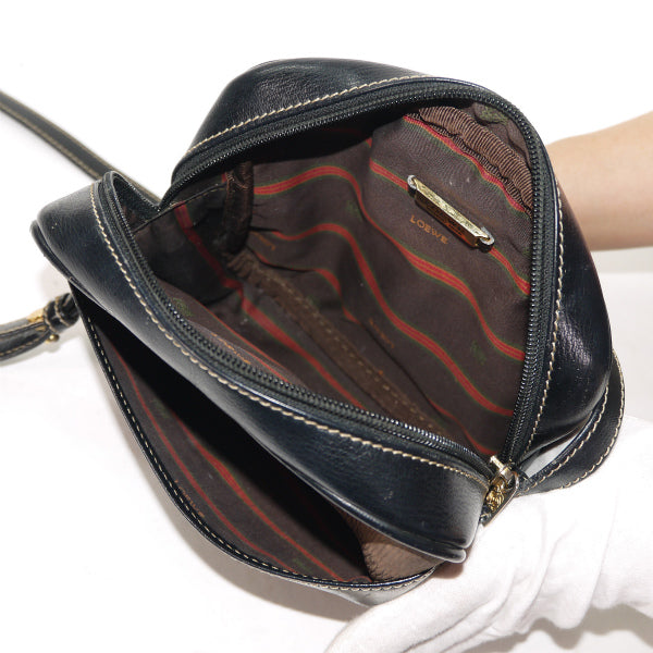 LOEWE　ベラスケス コンビレザーショルダー（茶×黒）