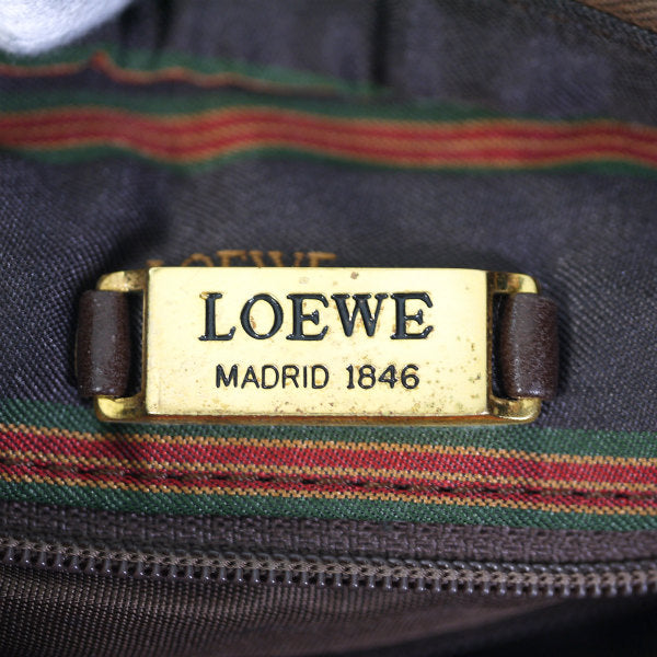 LOEWE　ロエベナッパ レザーポシェット （濃茶）