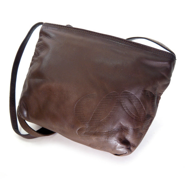 LOEWE　ロエベナッパ レザーポシェット （濃茶）