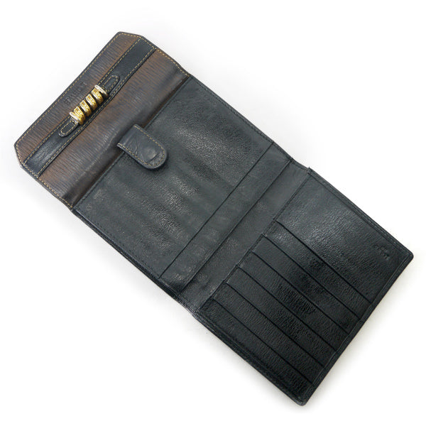 LOEWE　ベラスケス ２つ折り財布（茶×黒）