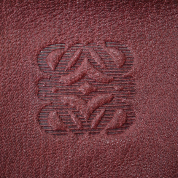 LOEWE　アナグラムロゴ総革ミニポシェット（ボルドー）