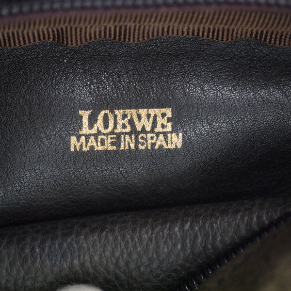 LOEWE　アナグラムロゴ スエードミニポシェット（オリーブカーキ）