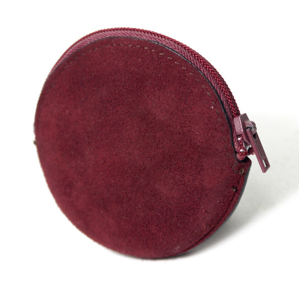 LOEWE　アナグラムロゴ スエードコインケース（ボルドー）