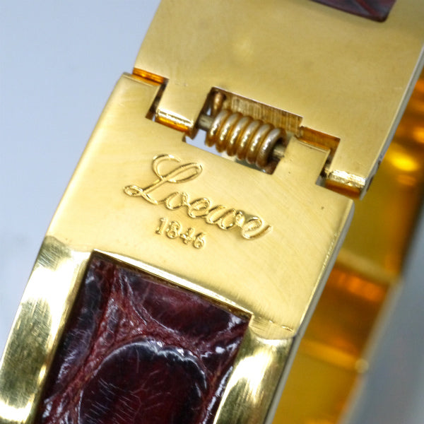 LOEWE ゴールド×クロコレザー ブレスレット（箱付き ）