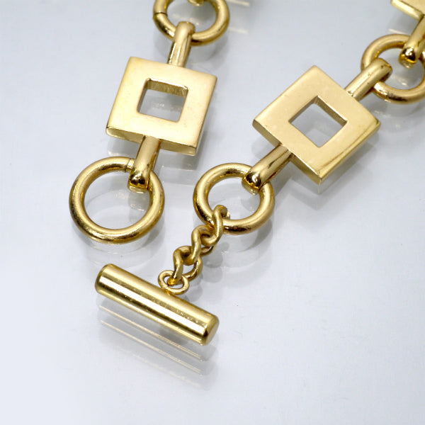 LOEWE　スクエアチェーンネックレス（ゴールド）