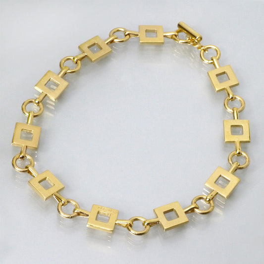 LOEWE　スクエアチェーンネックレス（ゴールド）