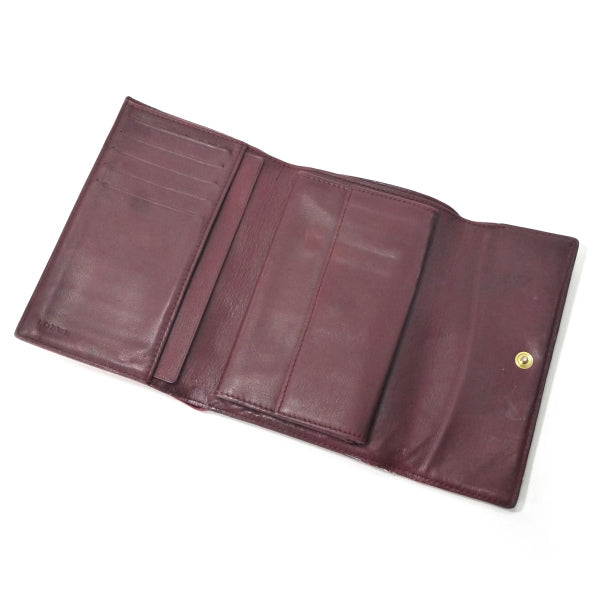 LOEWE　アナグラムロゴ ミドル財布（赤）