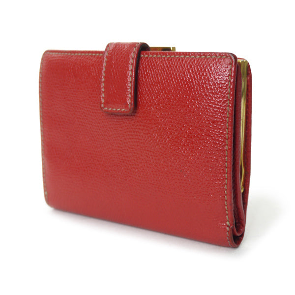 LOEWE　アナグラムロゴ がま口ミドル財布（赤）