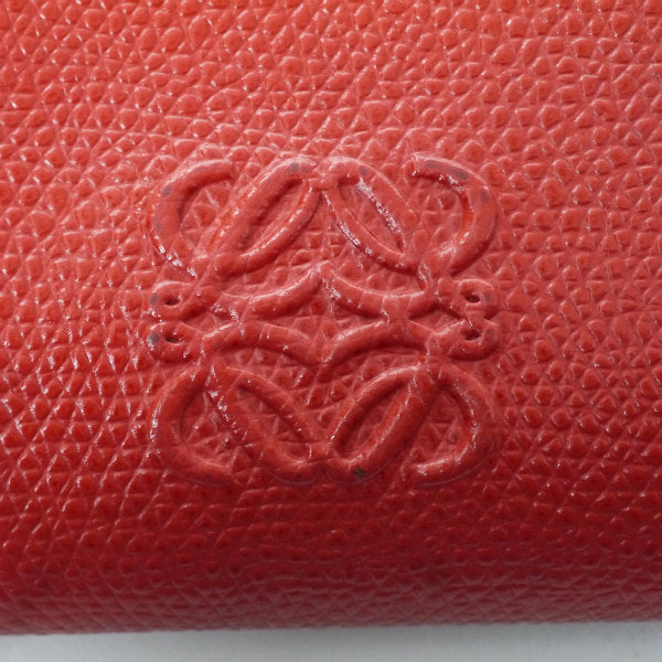 LOEWE　アナグラムロゴ がま口ミドル財布（赤）