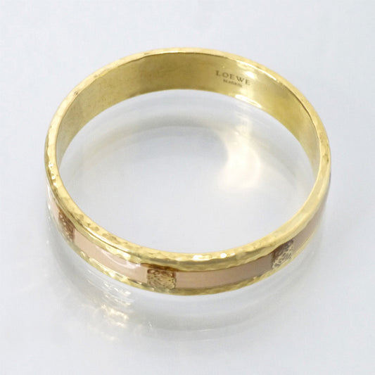LOEWE　8アナグラムロゴ バングル （ゴールド×ベージュ）
