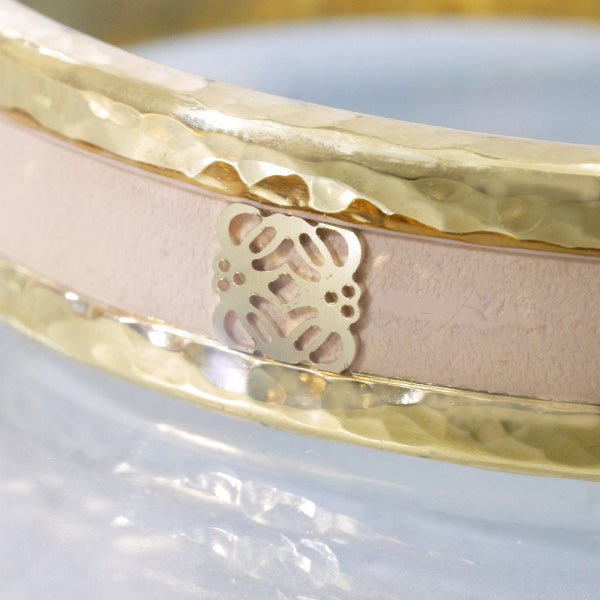 LOEWE　8アナグラムロゴ バングル （ゴールド×ベージュ）