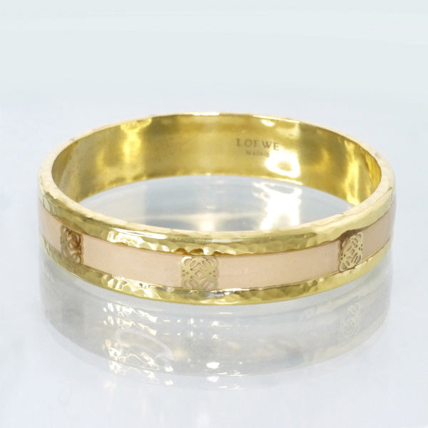 LOEWE　8アナグラムロゴ バングル （ゴールド×ベージュ）